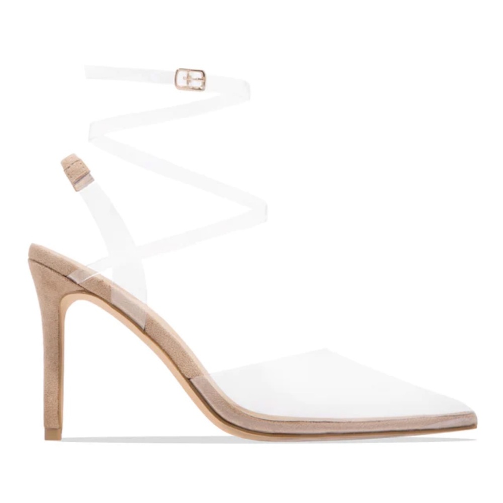 SOLD🫶❤️Miss Lola Clear Nude Heels size 6